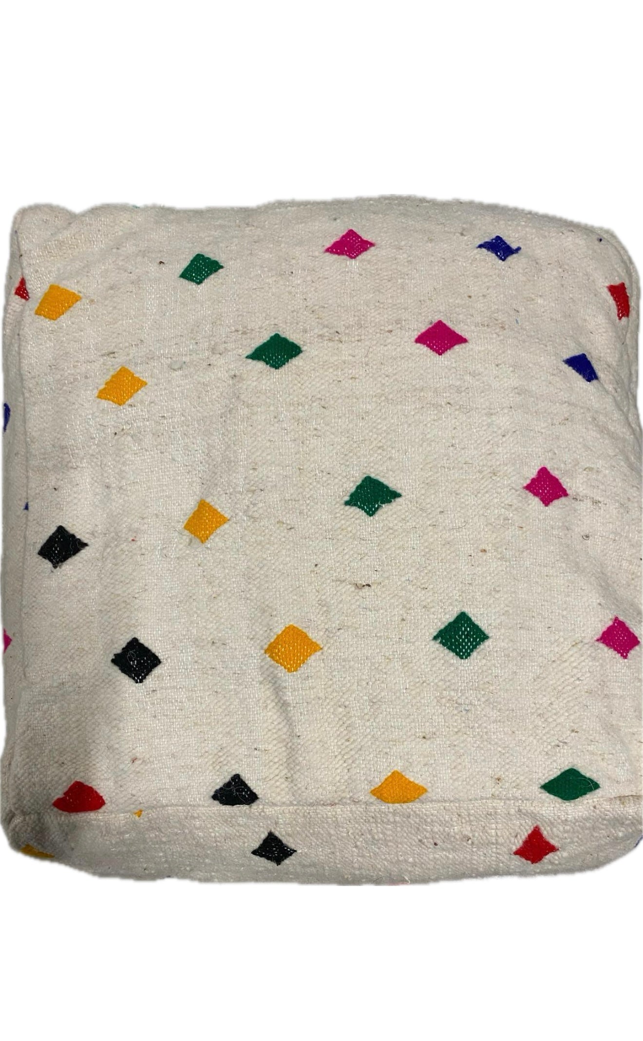 Pouf Kilim a pois colorés