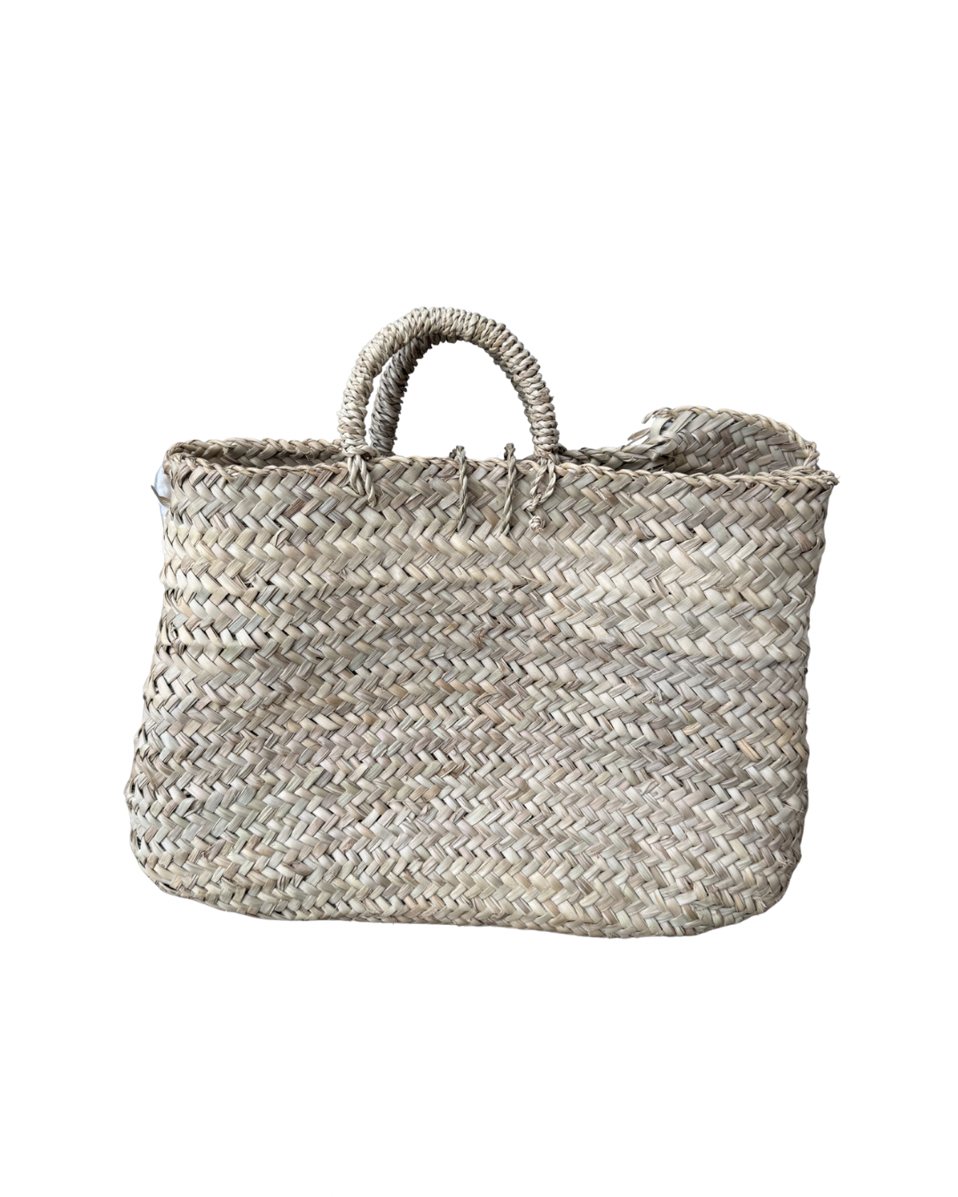 Panier en doum fleuri (Grand format)