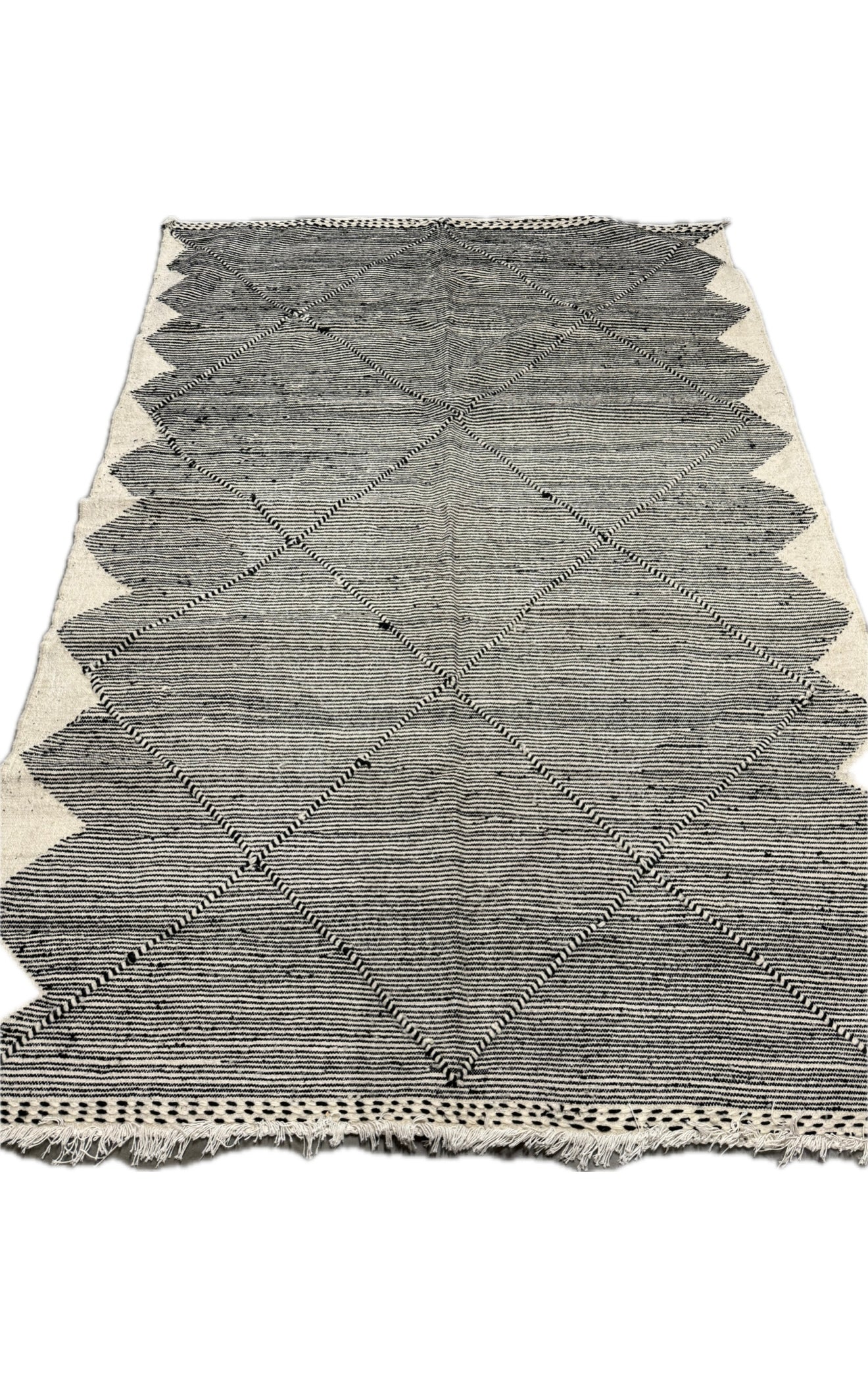 Tapis Zanafi noir et blanc