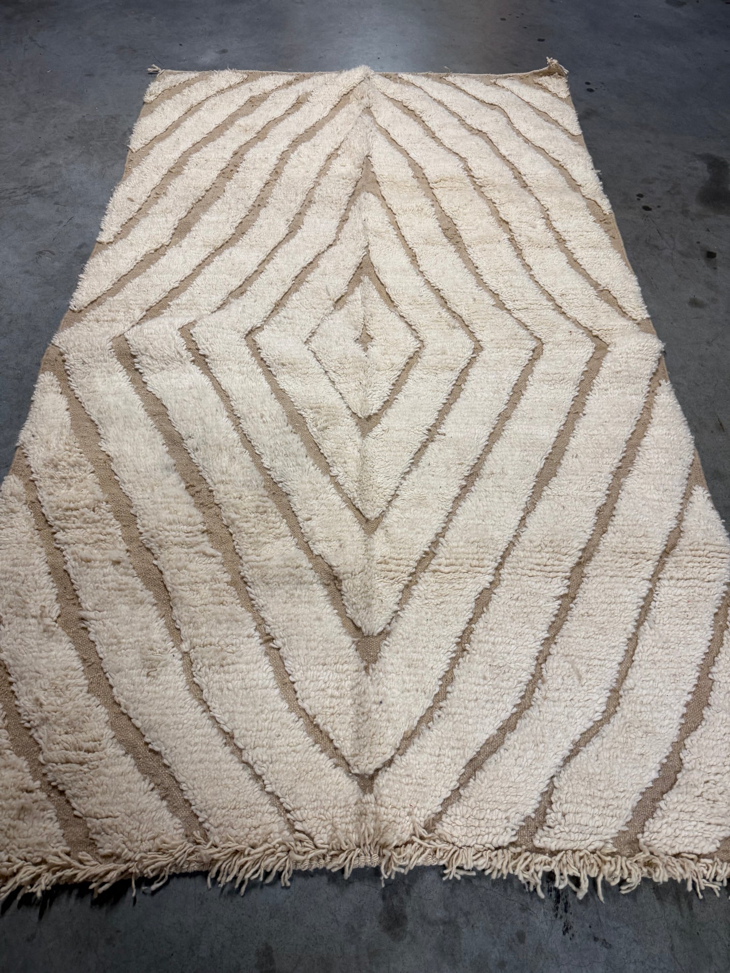 Tapis Berbère Béni Ouarain Écru