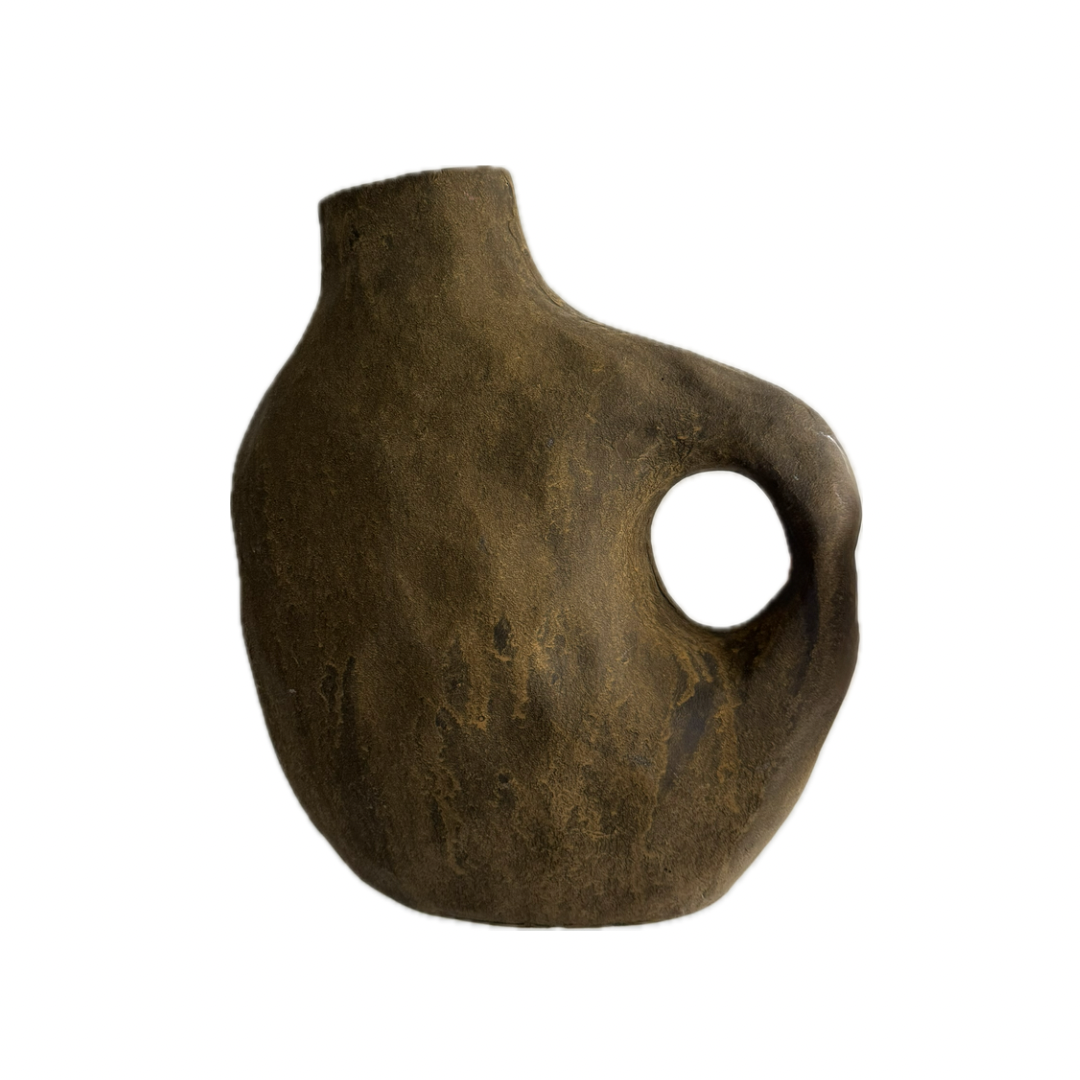 Vase design finitions effet terre cuite