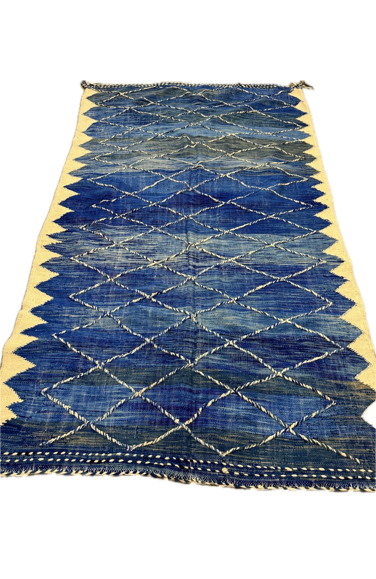 Tapis Zanafi nuances de bleu