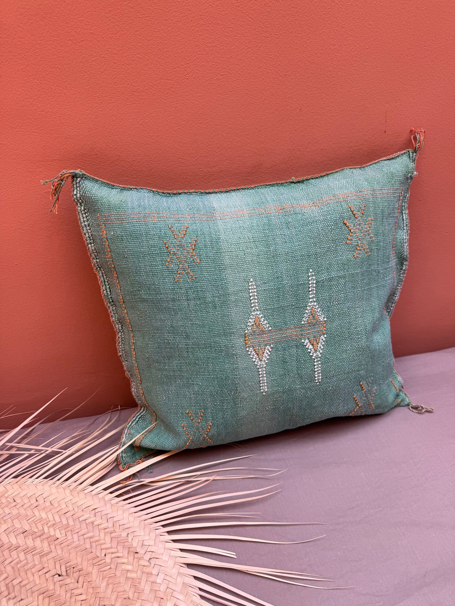 Housse de coussin en soie végétale