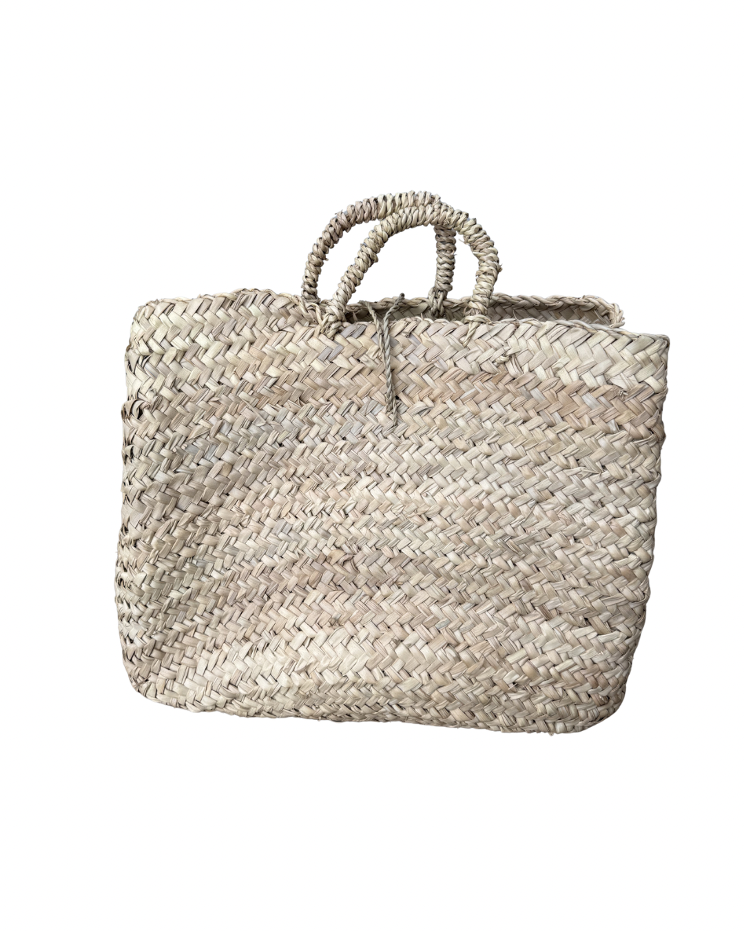 Panier en doum fleuri (Grand format)