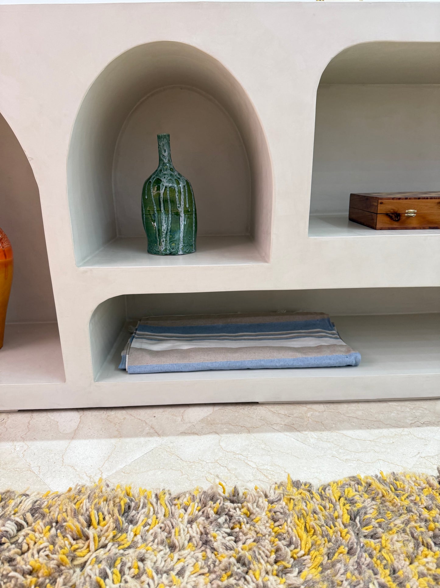 Fouta colorée bleue XXL