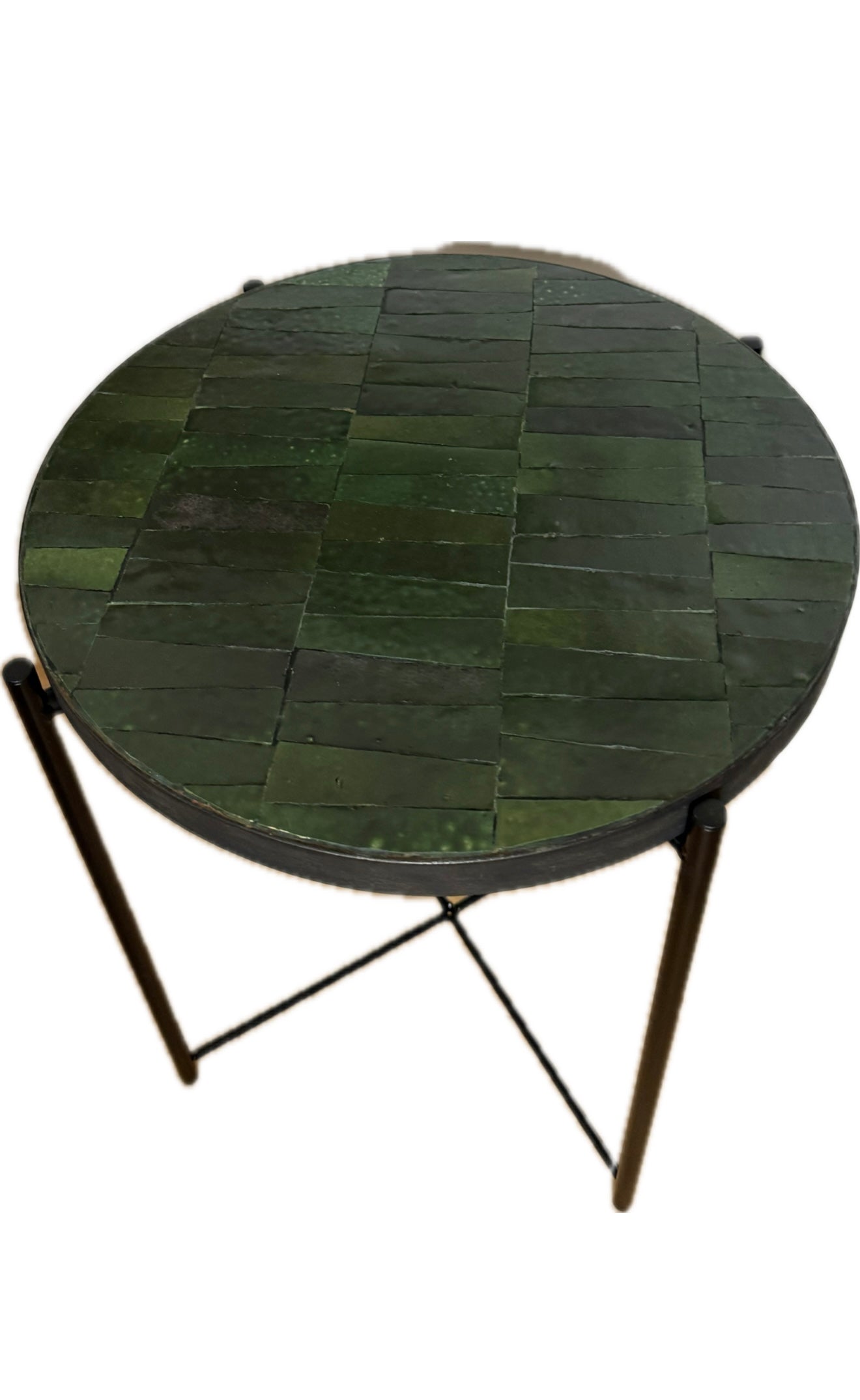 Table d’appoint en Zellige vert