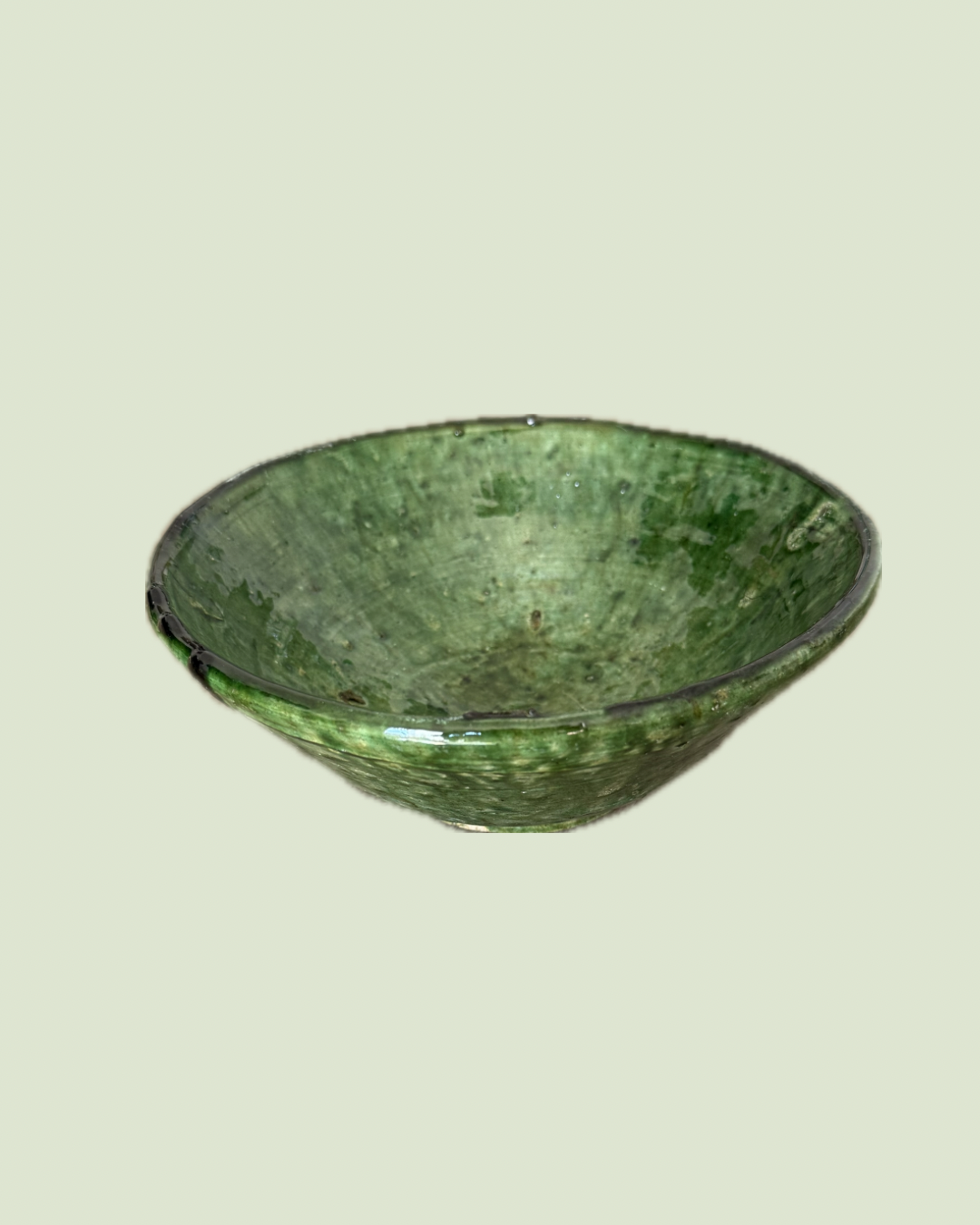 Bols semi émaillées vert tamegroute 20cm