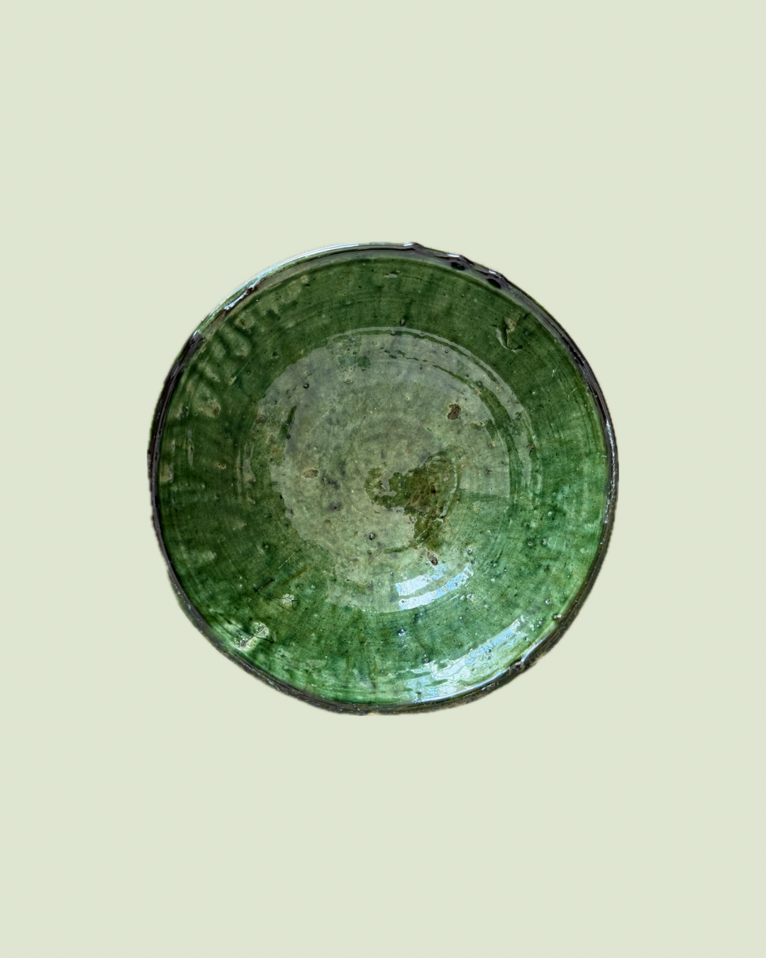 Bols semi émaillées vert tamegroute 20cm