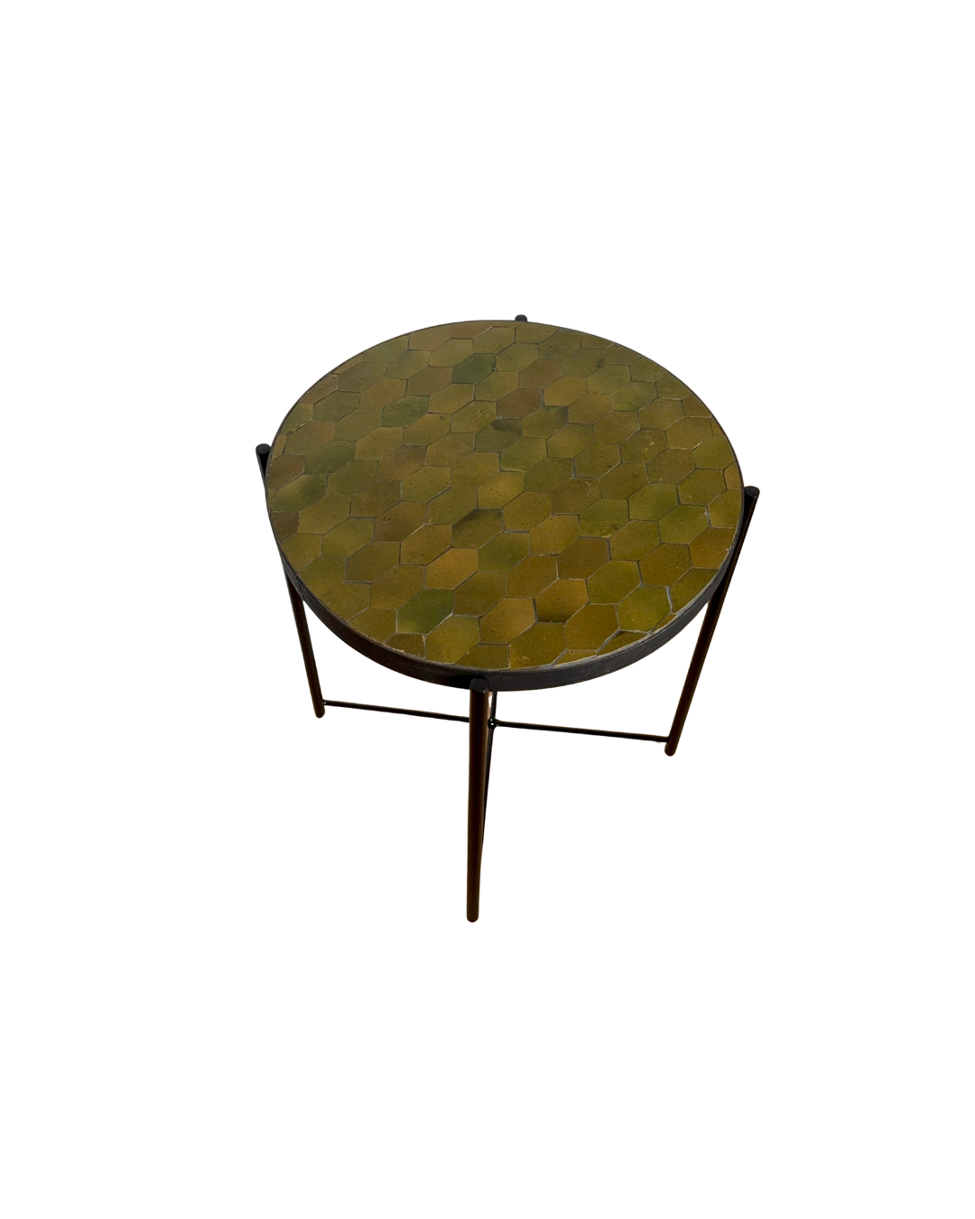 Table d’appoint en Zellige olive