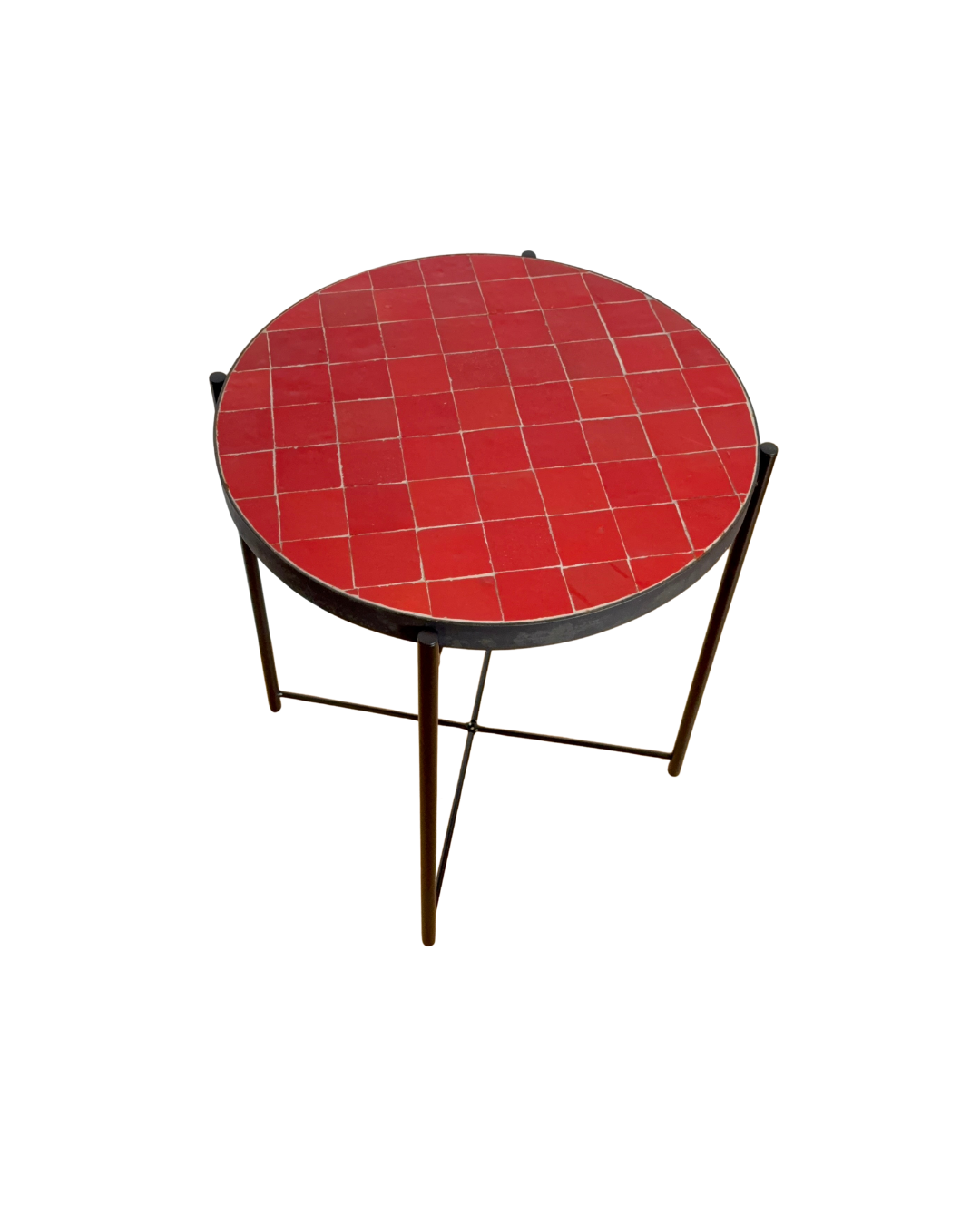 Table d’appoint en Zellige rouge