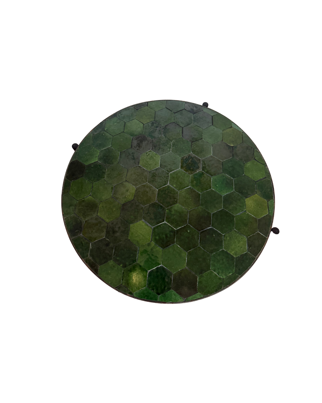 Table d’appoint en Zellige vert émeraude