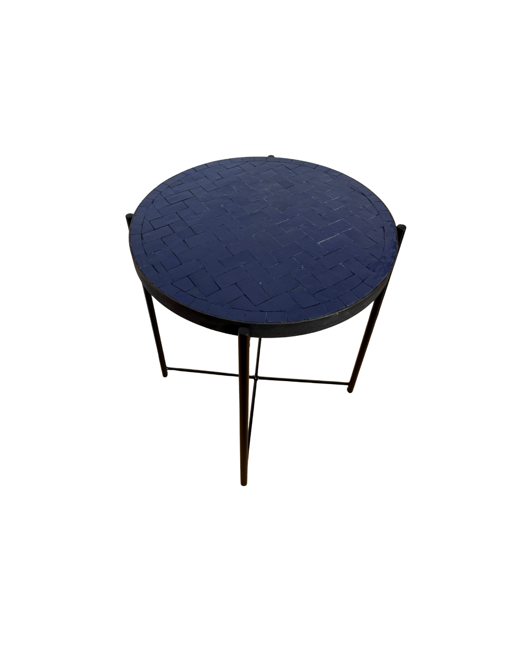 Table d’appoint en Zellige bleu majorelle