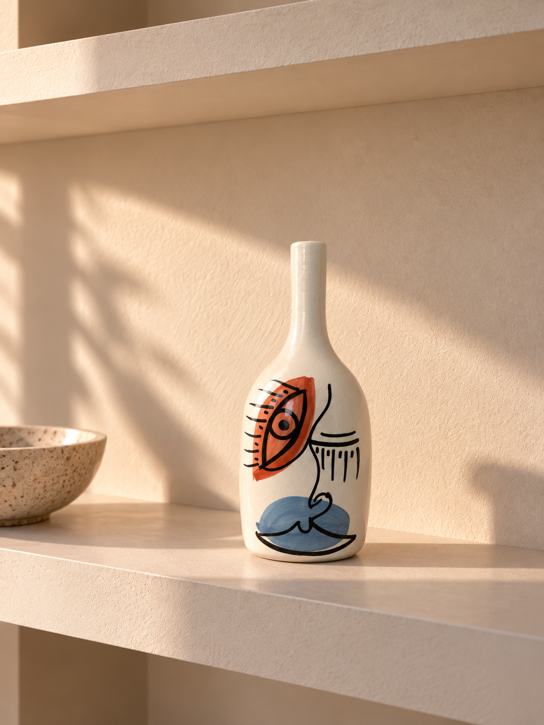 Vase décoratif - visage abstrait