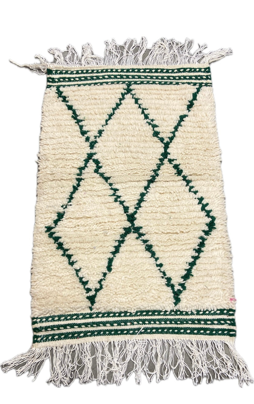 Petit tapis Béni Ouarain Vert