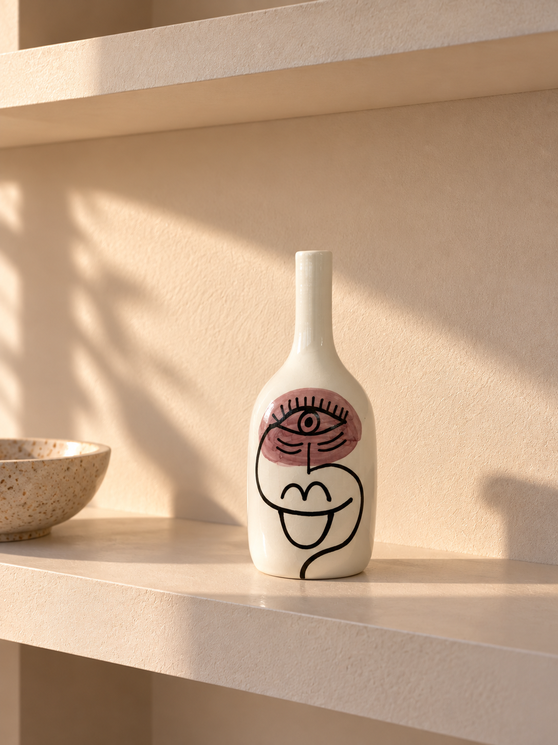 Vase décoratif - visage abstrait