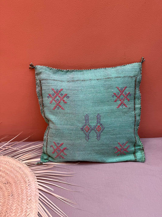 Housse de coussin en soie végétale