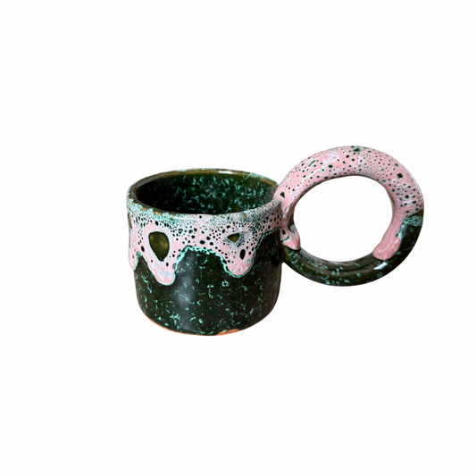 Tasse artisanale en céramique émaillée