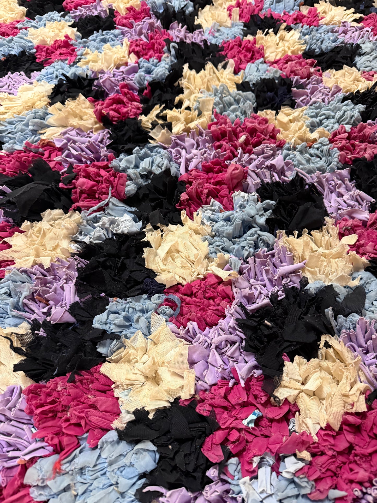 Tapis couloir Boucherouite Lilas