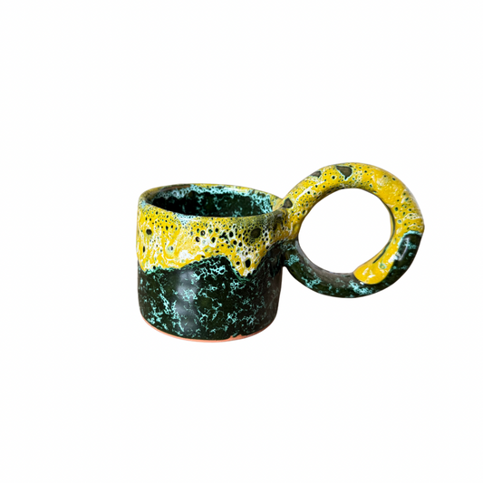 Tasse artisanale en céramique émaillée