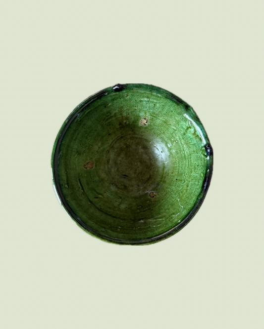 Bols semi émaillés vert tamegroute 15cm