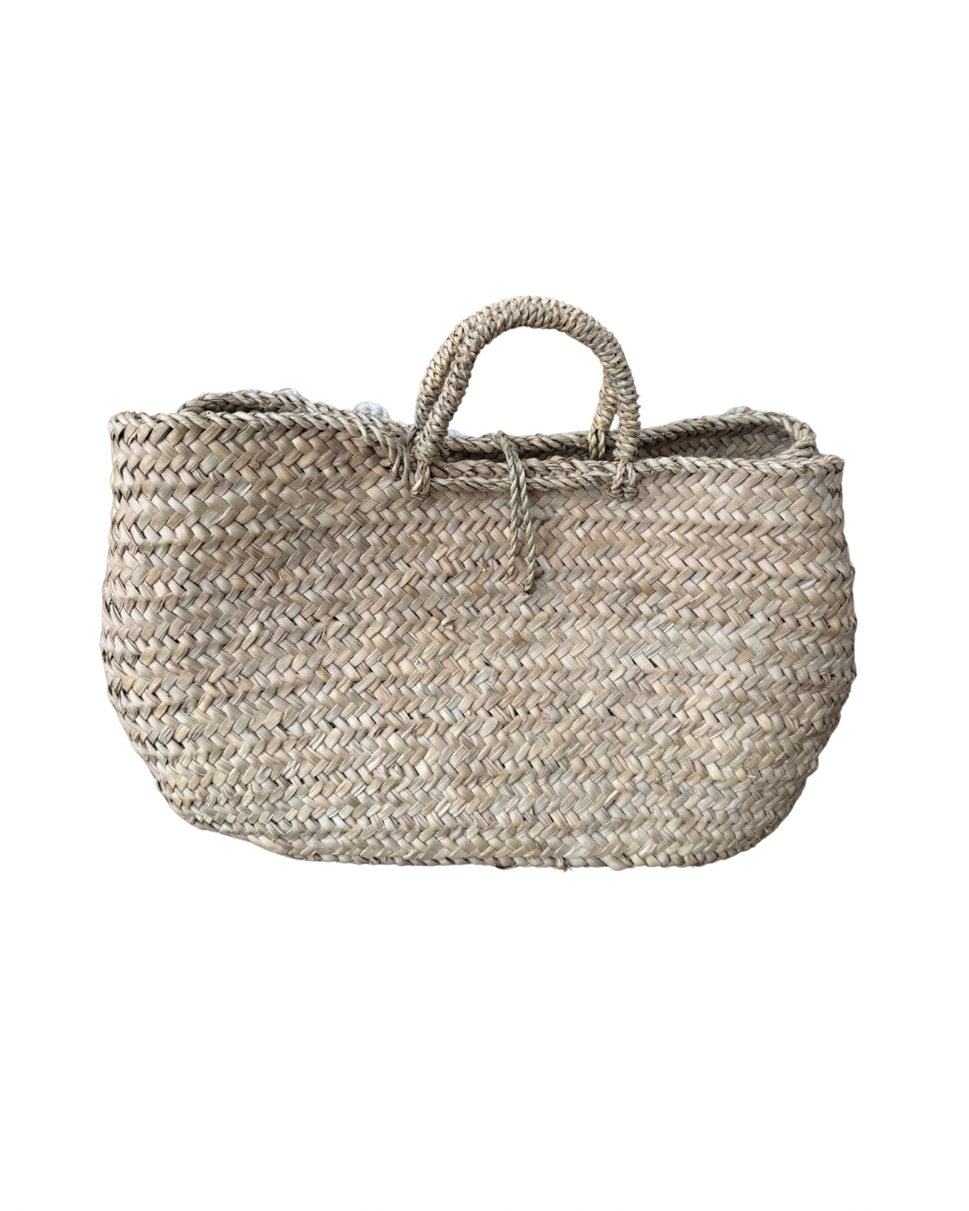 Panier en doum fleuri (Petit format)