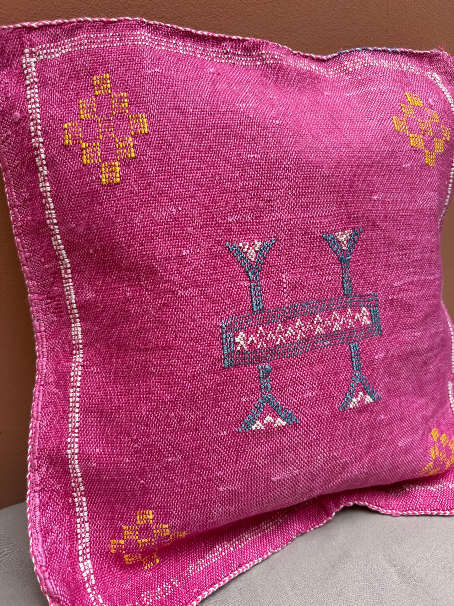 Housse de coussin en soie végétale