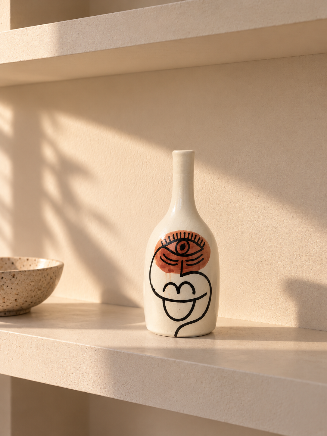 Vase décoratif - visage abstrait