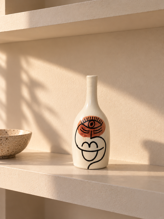 Vase décoratif - visage abstrait