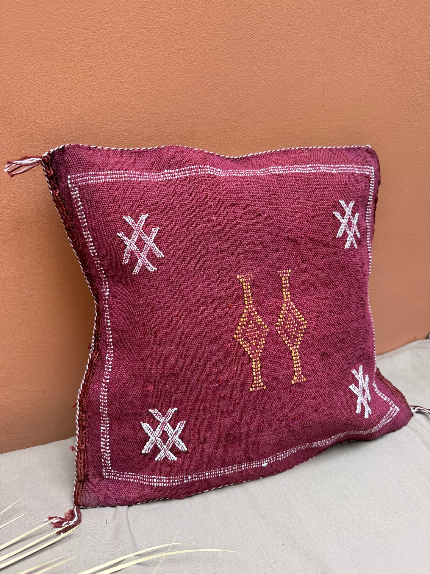 Housse de coussin en soie végétale