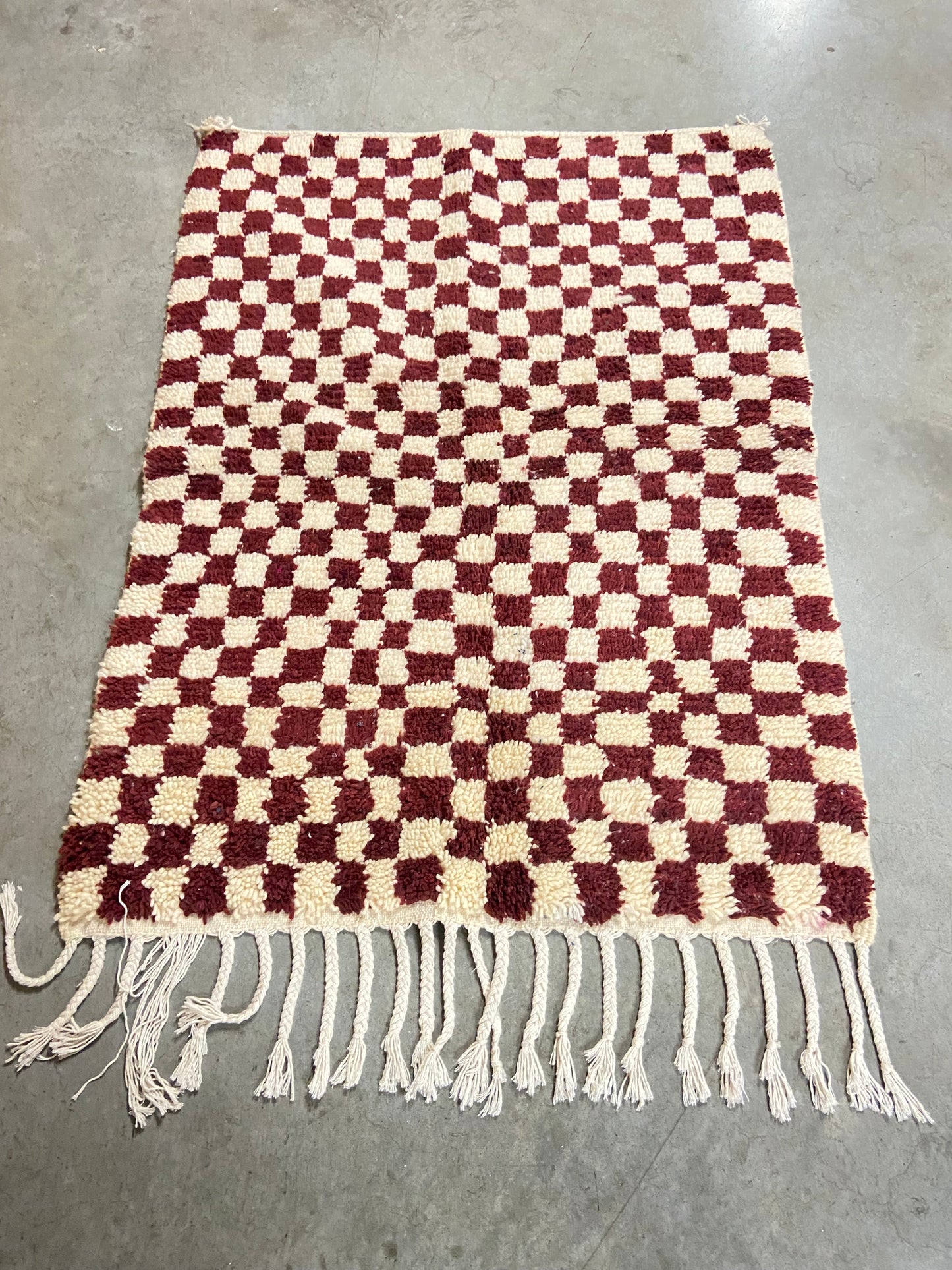 Tapis Berbère Béni Ouarain Bordeaux