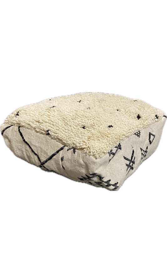 Pouf Béni Ouarain à pois noir