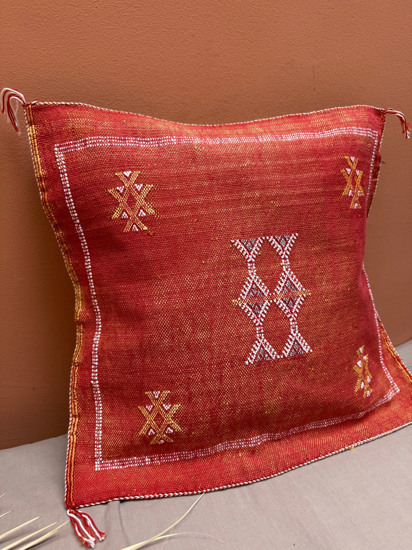 Housse de coussin en soie végétale