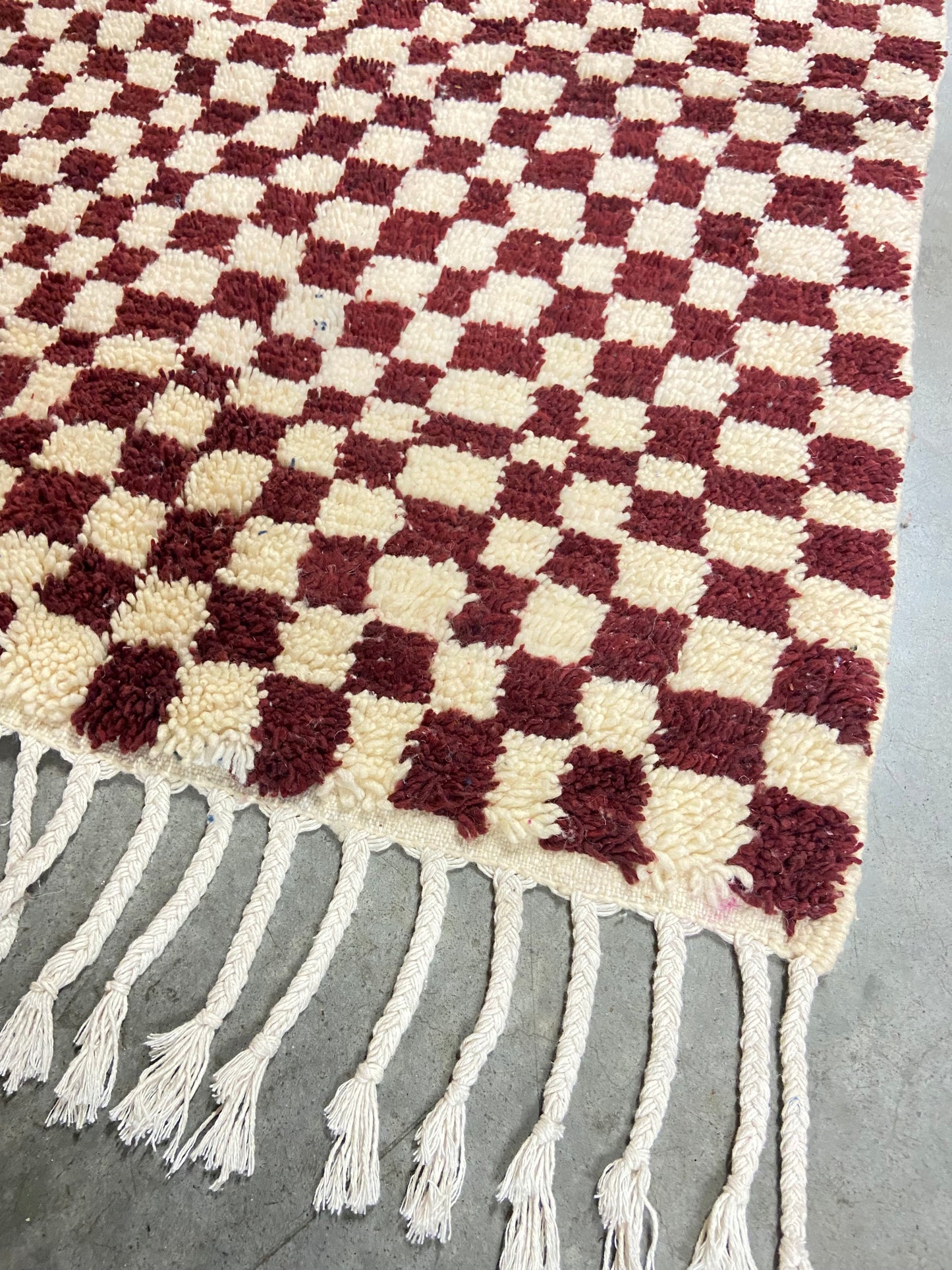 Tapis Berbère Béni Ouarain Bordeaux