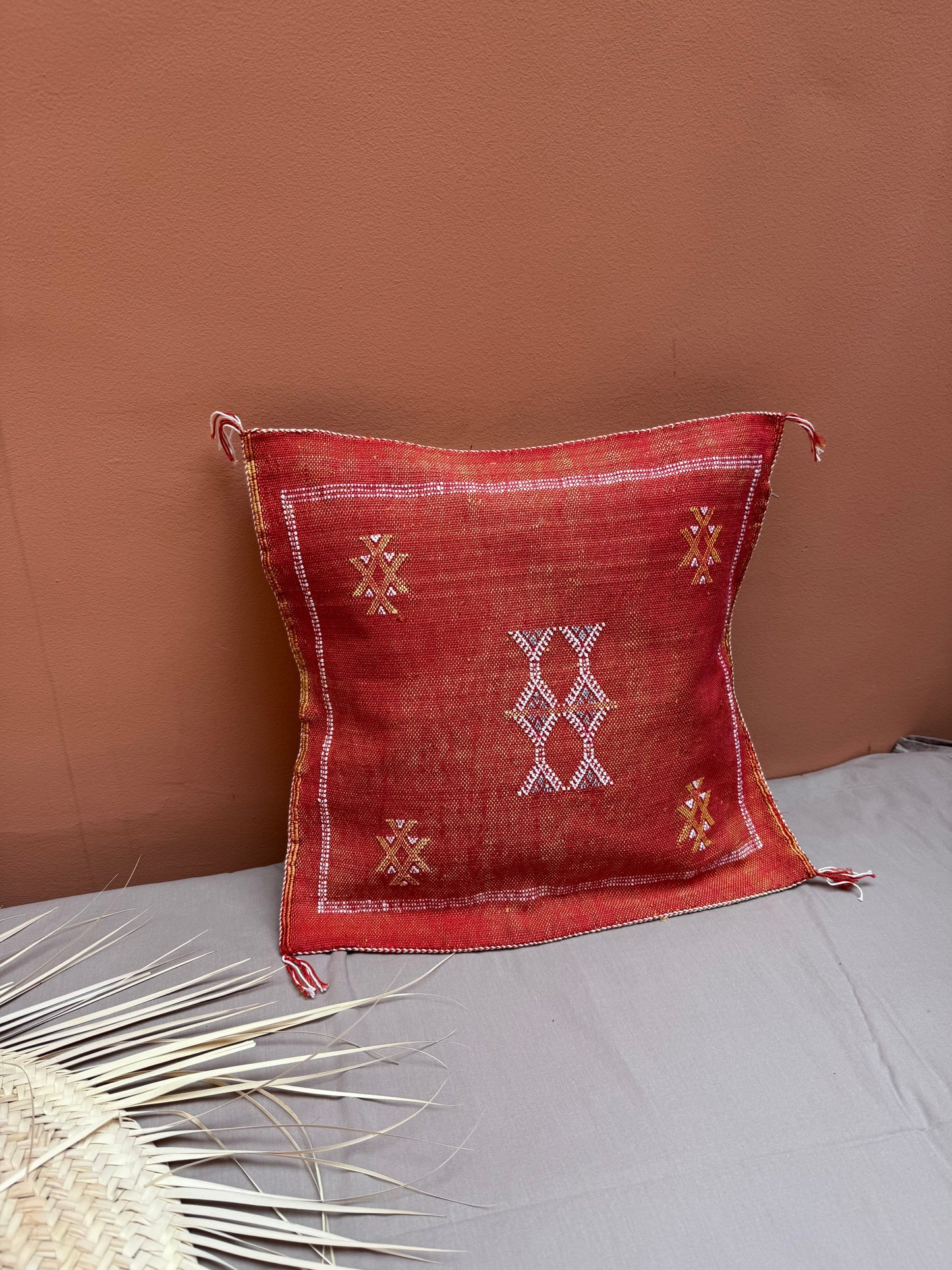 Housse de coussin en soie végétale