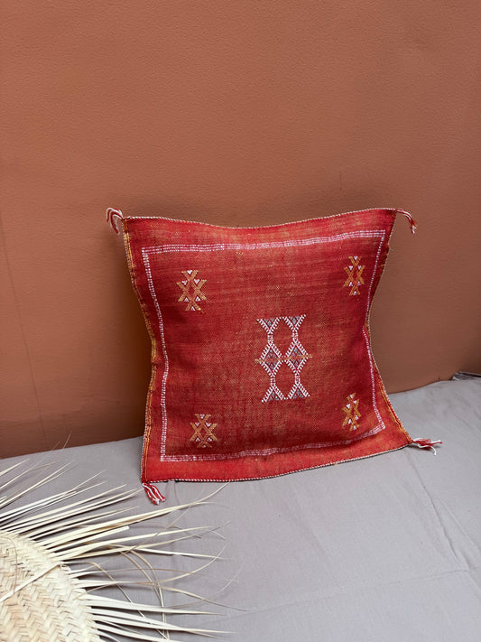 Housse de coussin en soie végétale