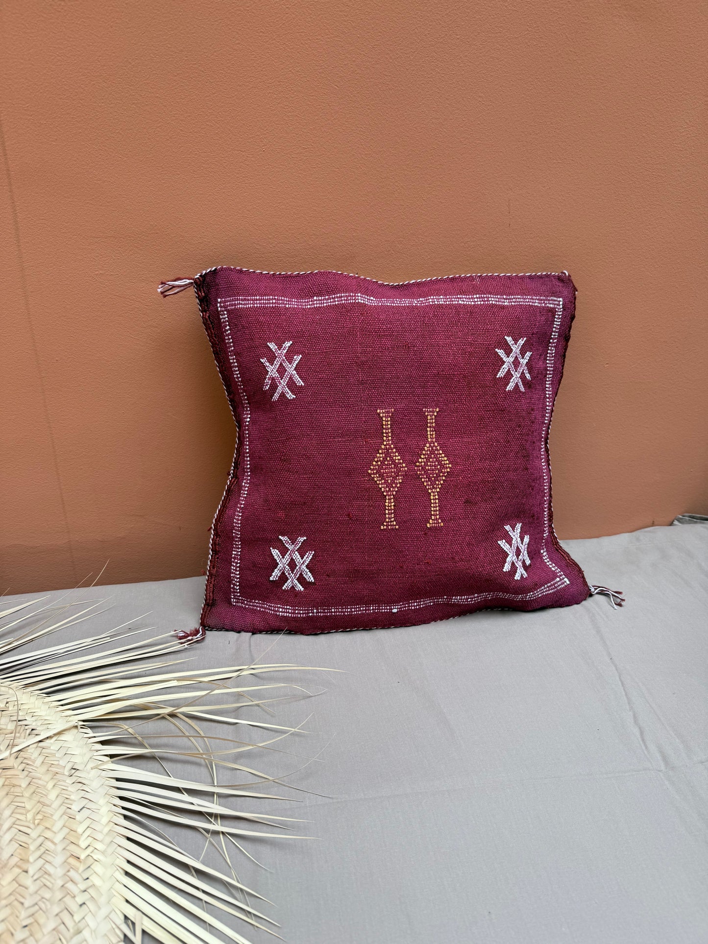 Housse de coussin en soie végétale