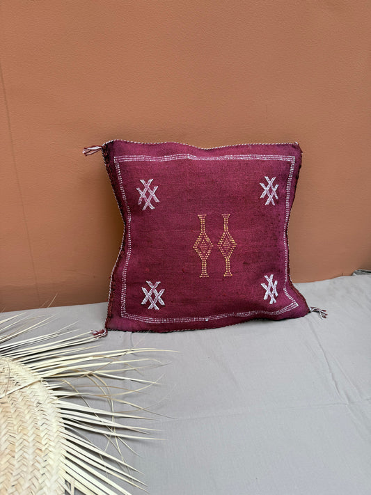 Housse de coussin en soie végétale