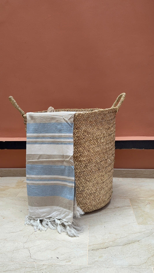 Fouta colorée bleue XXL