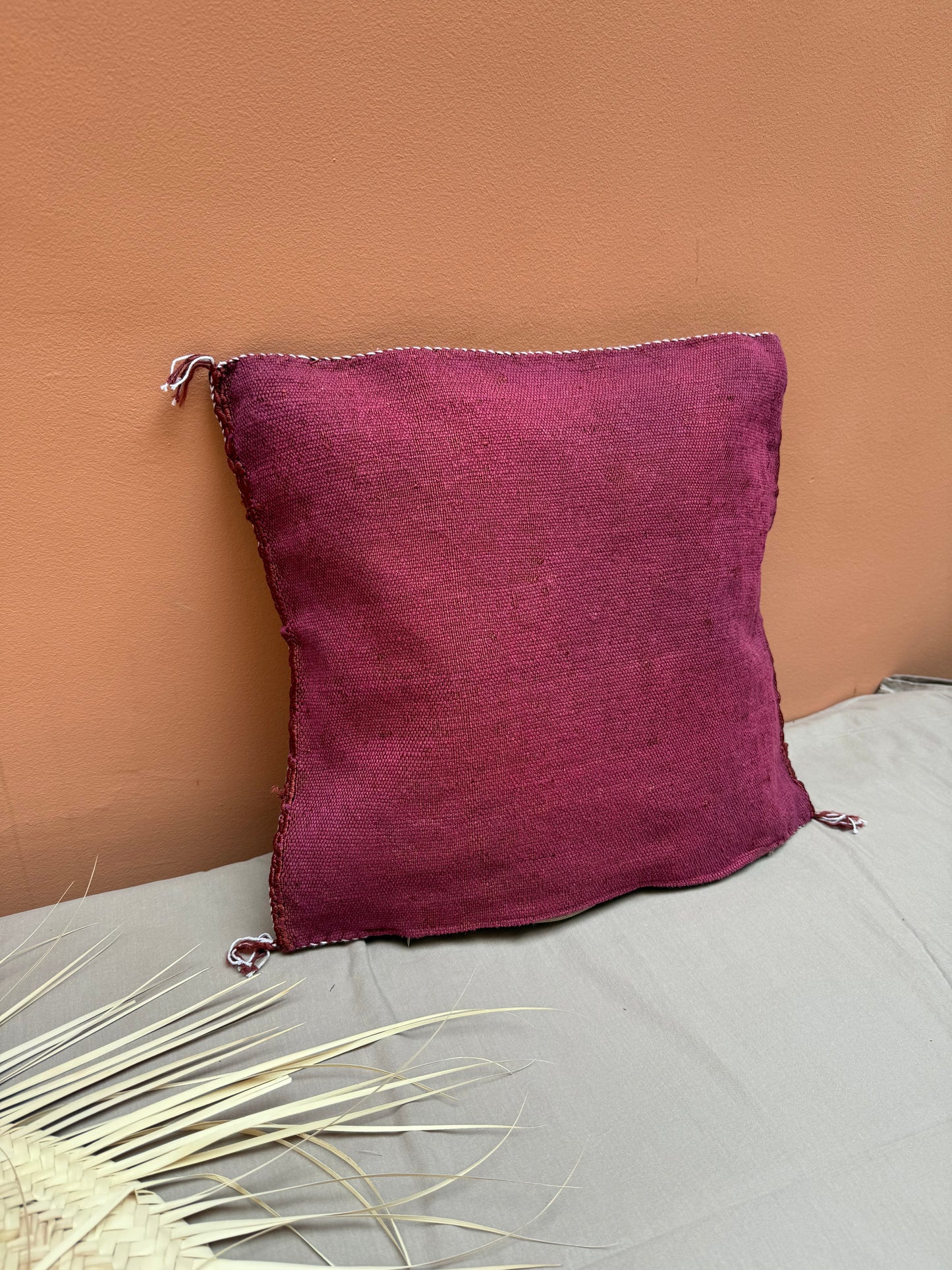 Housse de coussin en soie végétale