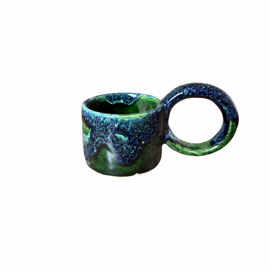 Tasse artisanale en céramique émaillée