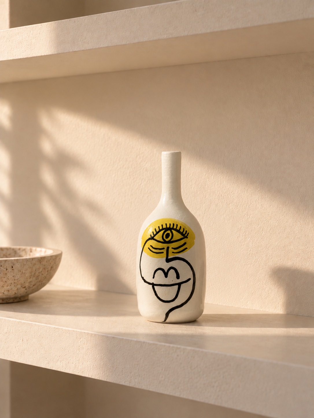 Vase décoratif - visage abstrait
