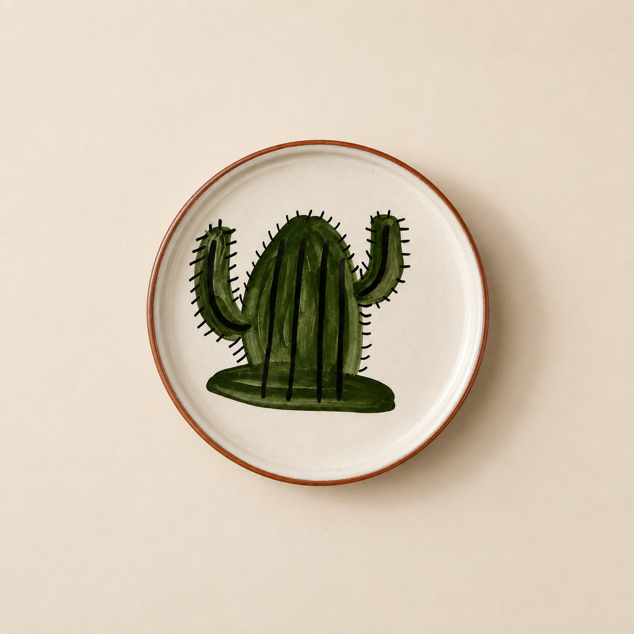 Assiettes en céramique - Cactus
