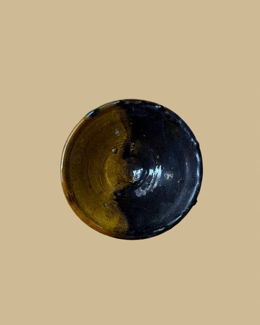 Bols émaillés tamegroute bi color ocre/marron 15cm