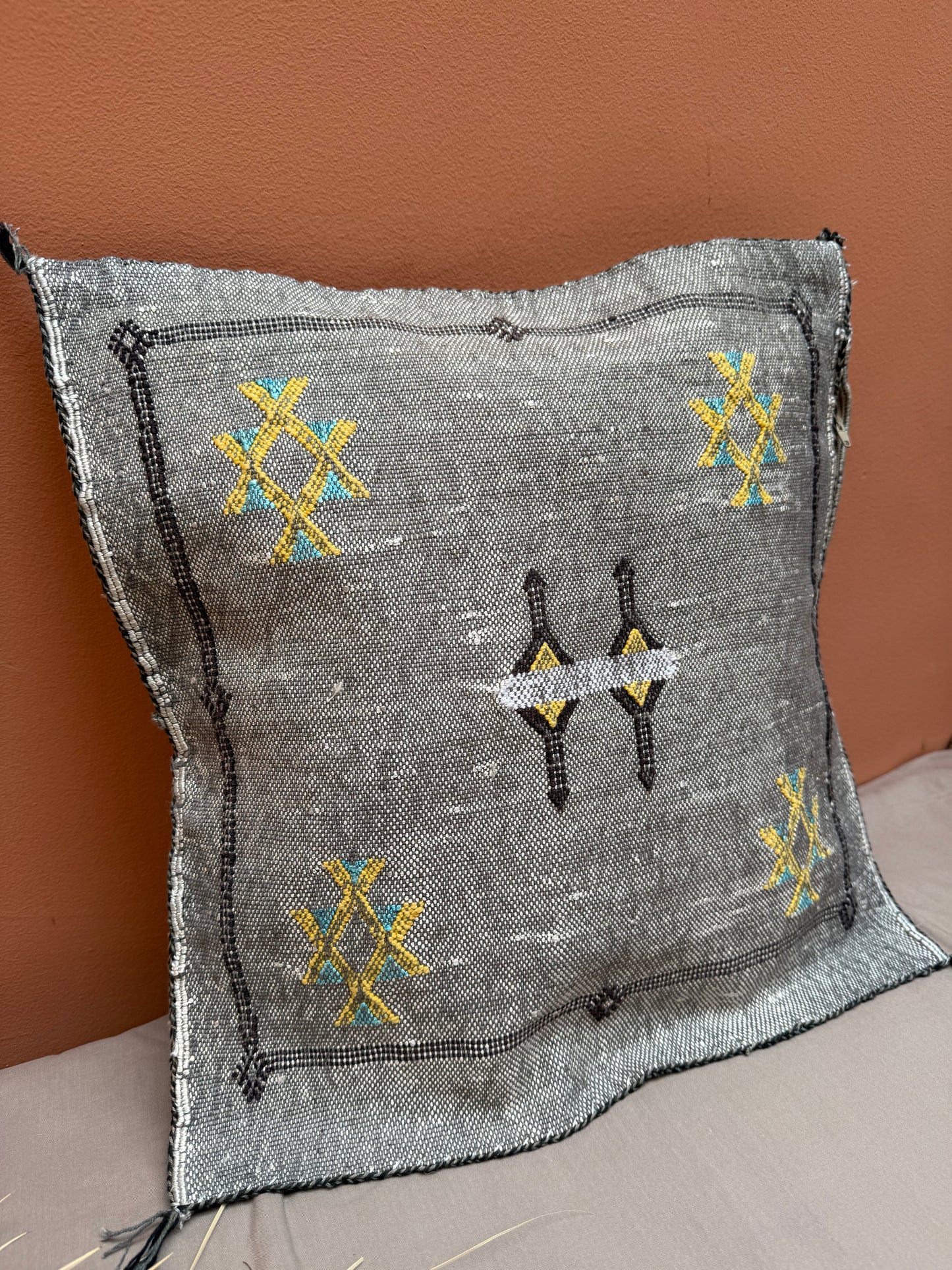 Housse de coussin en soie végétale