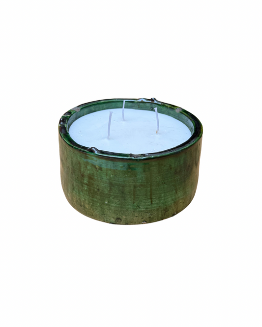 Bougie Tamegroute vertes (trois mèches)