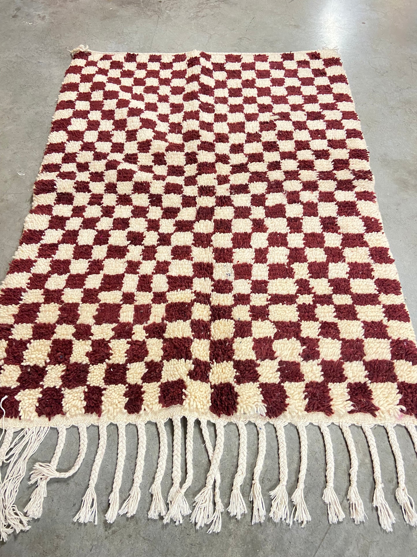 Tapis Berbère Béni Ouarain Bordeaux