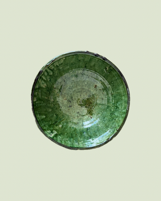Bols semi émaillées vert tamegroute 20cm