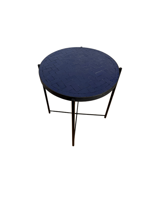 Table d’appoint en Zellige bleu majorelle