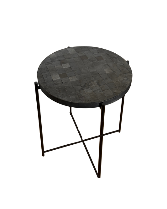 Table d'appoint en Zellige noir