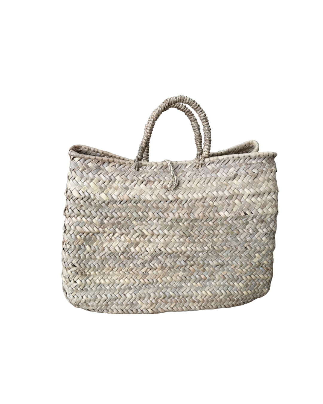Panier en doum fleuri (Petit format)